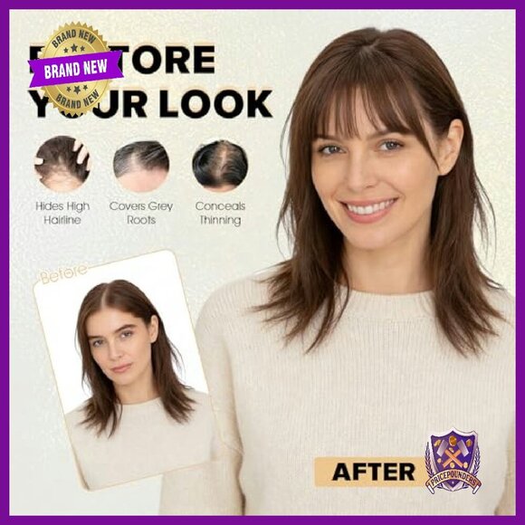 Real Human Hair Topper 10 Inch Lace Base 3 Clips Thinning Hair Solution main image 5